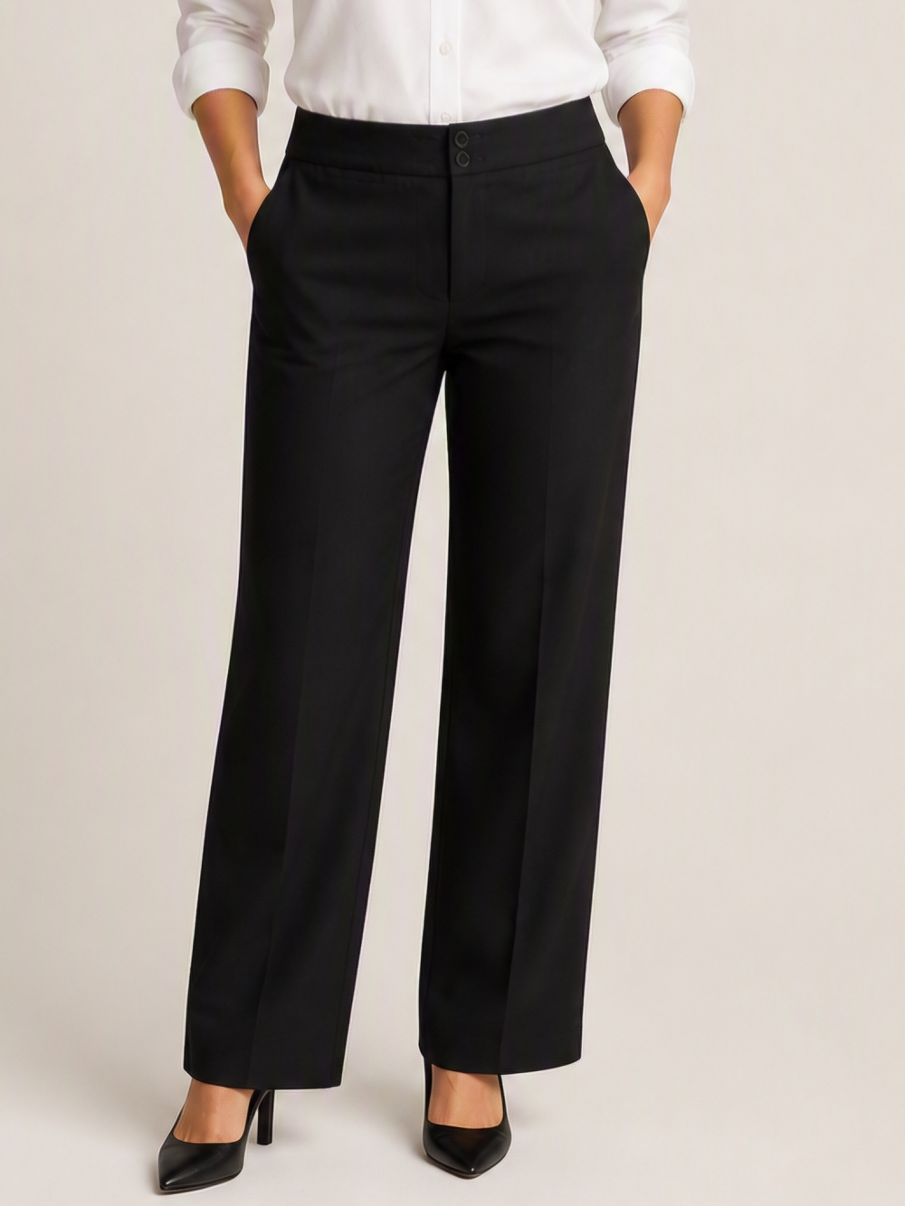 Talbots Heritage 16 Black Dress Pants Stretch Classic Workwear Office Basic